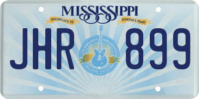MS license plate JHR899