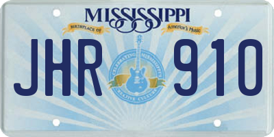 MS license plate JHR910