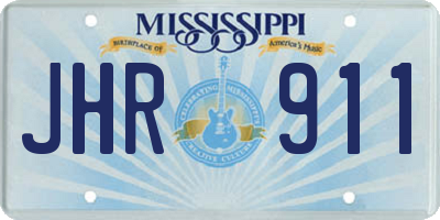 MS license plate JHR911