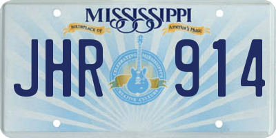 MS license plate JHR914