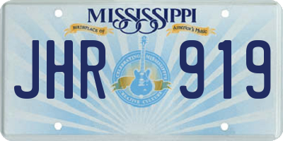 MS license plate JHR919
