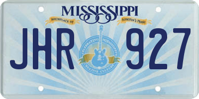 MS license plate JHR927