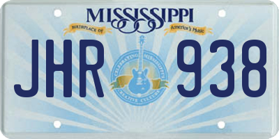 MS license plate JHR938