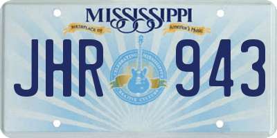 MS license plate JHR943