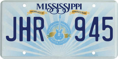 MS license plate JHR945