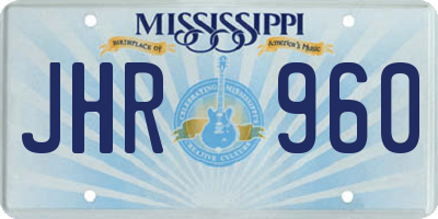 MS license plate JHR960
