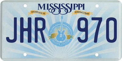 MS license plate JHR970