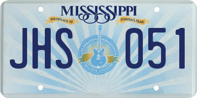 MS license plate JHS051