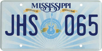 MS license plate JHS065