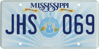 MS license plate JHS069