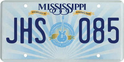 MS license plate JHS085