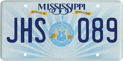 MS license plate JHS089