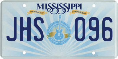 MS license plate JHS096