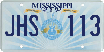MS license plate JHS113