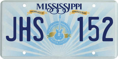 MS license plate JHS152