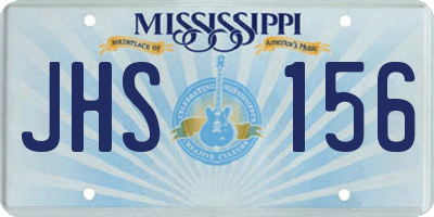 MS license plate JHS156
