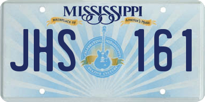 MS license plate JHS161