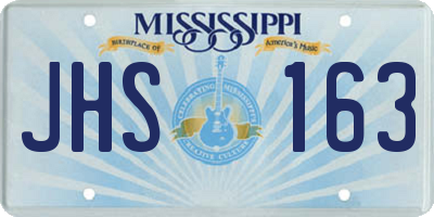 MS license plate JHS163