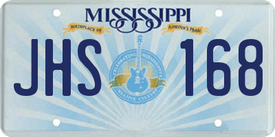 MS license plate JHS168