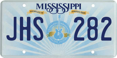 MS license plate JHS282