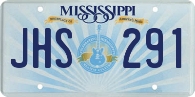 MS license plate JHS291