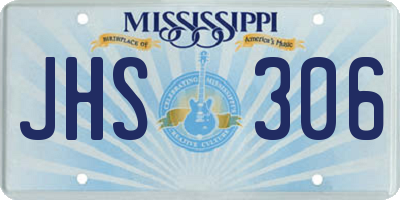 MS license plate JHS306
