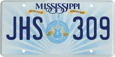 MS license plate JHS309