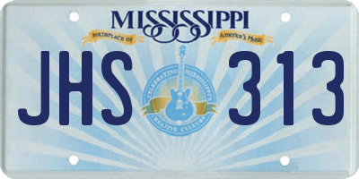 MS license plate JHS313