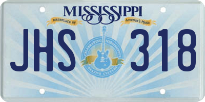 MS license plate JHS318