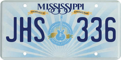 MS license plate JHS336