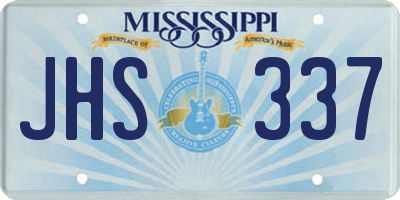 MS license plate JHS337