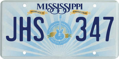 MS license plate JHS347
