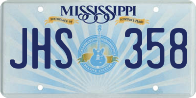 MS license plate JHS358