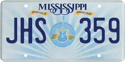 MS license plate JHS359