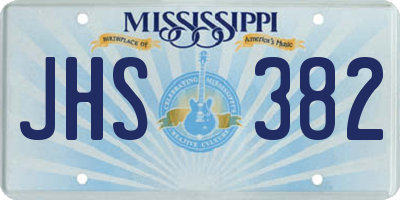 MS license plate JHS382