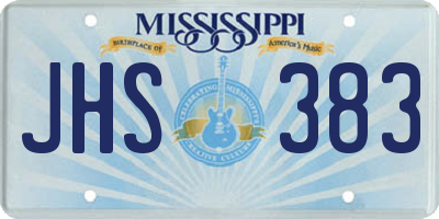 MS license plate JHS383