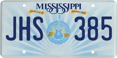 MS license plate JHS385