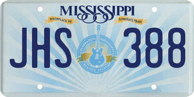 MS license plate JHS388