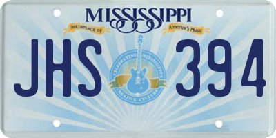 MS license plate JHS394