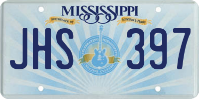 MS license plate JHS397