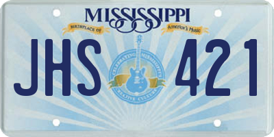 MS license plate JHS421