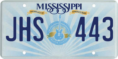 MS license plate JHS443