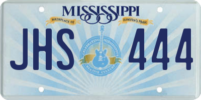 MS license plate JHS444