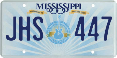 MS license plate JHS447