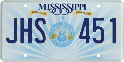 MS license plate JHS451