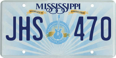 MS license plate JHS470