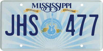 MS license plate JHS477