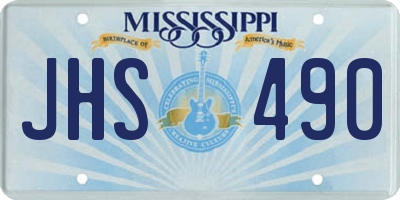 MS license plate JHS490