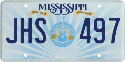 MS license plate JHS497