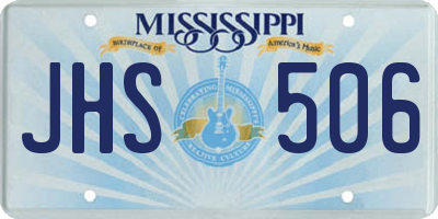 MS license plate JHS506